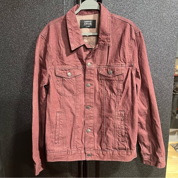 Men's Red denim jacket | Size XL | Sunrise Kingdom - Picture 2 of 5